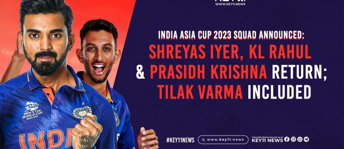 India Asia Cup 2023 Squad Announced